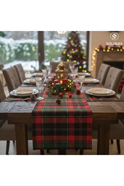 Solinas Collection Καρό Μοτίβο Ράνερ – Χριστούγεννα