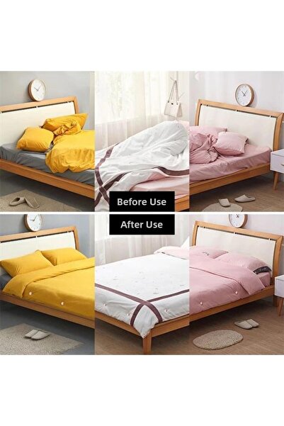 Ethab Ticaret 4 Pieces Mushroom Model Duvet Cover and Sheet Holder Stabilizer