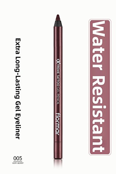 Flormar Matte Permanent Eye Pencil (BORDO) - Extreme Tattoo Gel Pencil - 005 ...