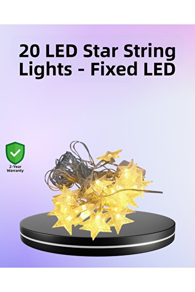 CT STONES Bandă luminoasă cu LED-uri în formă de stea de 5 metri, iluminare a...