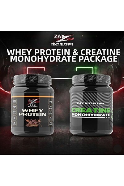 zax nutrition بروتين مصل اللبن 450 جرام + 300 جرام كرياتين