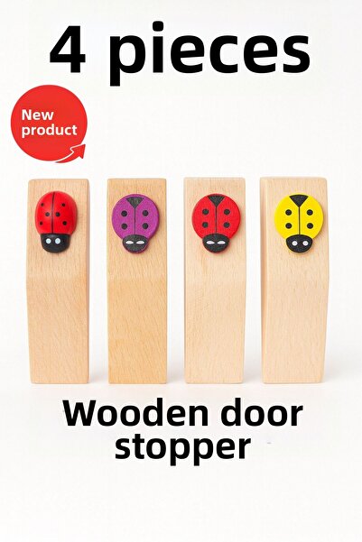 Funny Life Opritor de ușă din lemn Suport pentru ușă Opritor de ușă sub ușă 4...