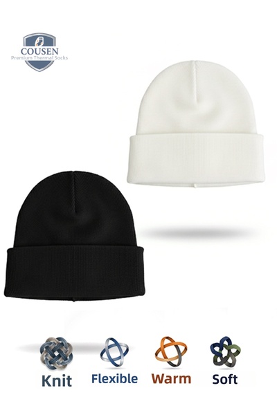 Cousen 2' L i Negru Alb UNISEX BEANIE DE SPORT PLIABILĂ, MOALE, FLEXIBILĂ, DE...