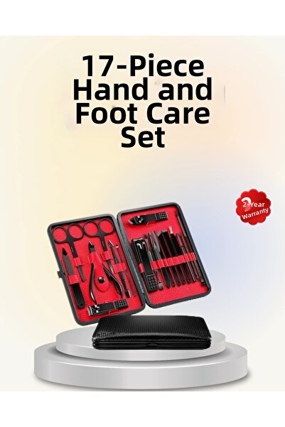 CNDR 17 Piece Leather Covered Manicure Set