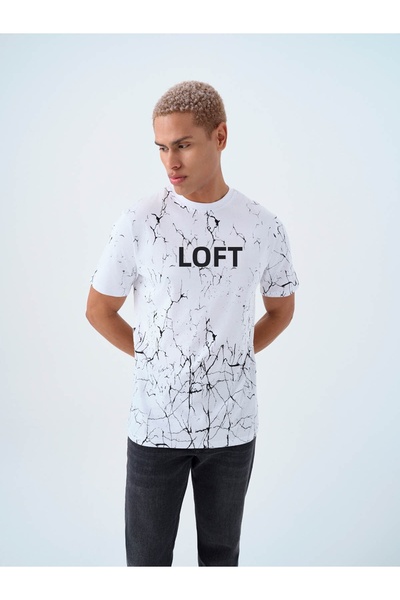 Loft Ανδρικό T-Shirt σε κανονική γραμμή, λευκό LF2038730