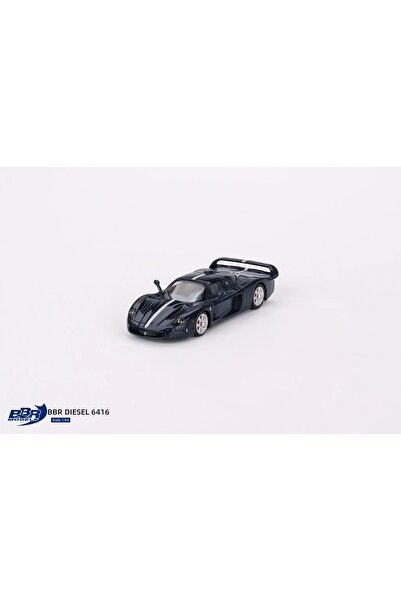 mini gt - BBR BBRDIE6416 1/64 مازيراتي MC12 سترادالي أزرق معدني مع خطوط