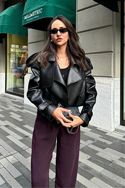 badibadii Δερμάτινο μπουφάν με επένδυση premium NEW SEASON LQ