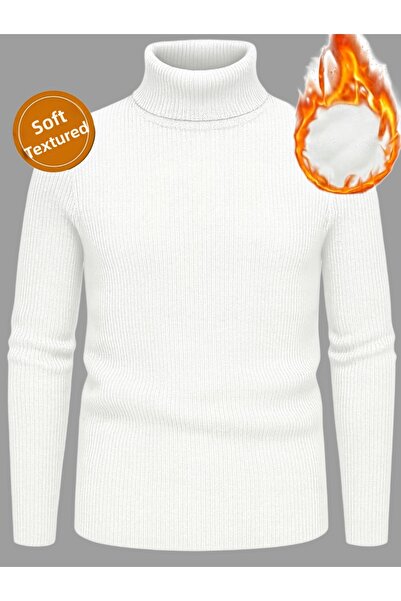 EMKA GİYİM 7-Piece Combination Turtleneck Sweater Beret Necklace