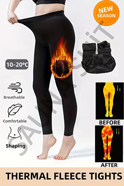 SAUNA SUIT Unisex μαύρο κολάν με βελούδινη επένδυση – Κατάλληλο για χειμώνα, ...