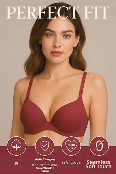 krm dünya ürünleri Seamless Gathering Bra • Soft Push-Up • Anti Allergen Comf...
