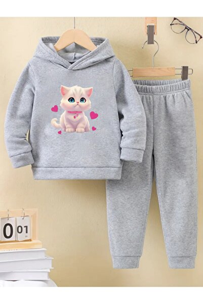 THEKONT BÍLÁ KOČKA S POTISKEM SPODNÍ VYHORNÍ BAVLNĚNÁ SILNÁ LÁTKA TEPLÁKOVÝ K...