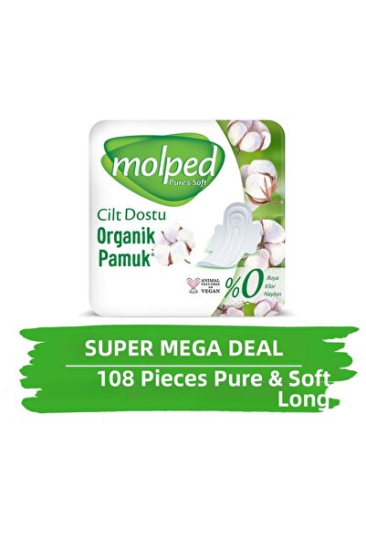 Molped Mega Fırsat Pure Soft Long Ultra - 36 قطعة × 3 قطع