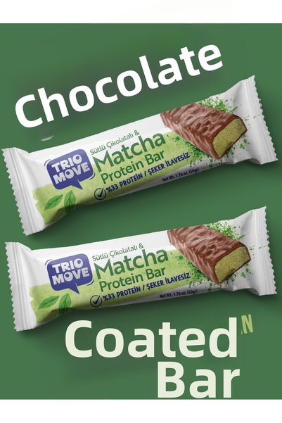 TrioMove 50 Grams Protein Bar - Matcha 33% Protein, 50 g X 9 Pieces Trio Move