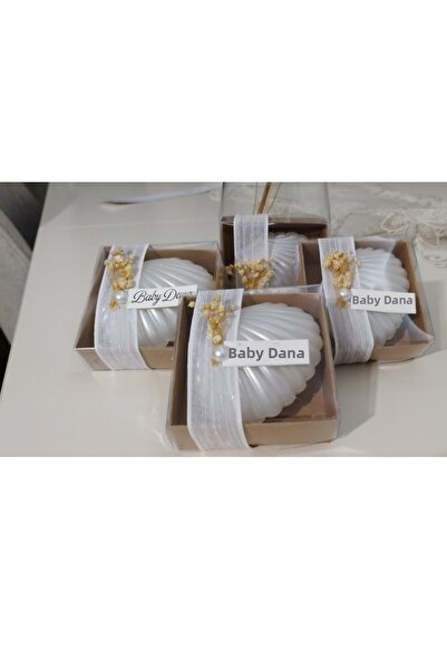 Sude Design شمعة هدية لؤلؤة المحار 10 قطع