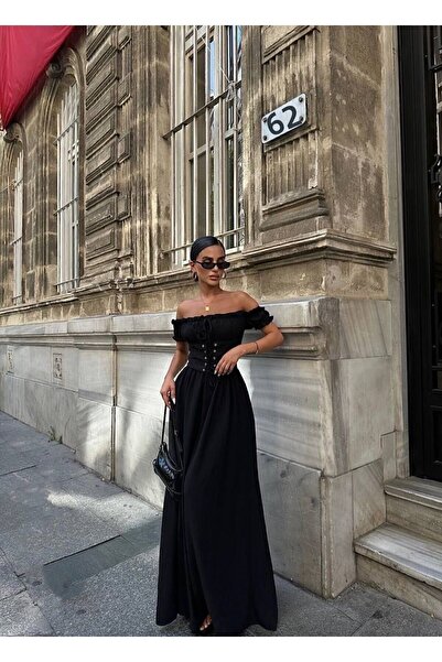 Bak'ap Rochie helenistică lungă cu detaliu corset