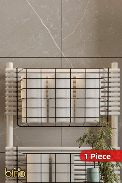 Bino Bathroom Organizer Organizer Shampoo Holder Towel Rail Rack Towel Holder Black Bathroom Shelf Kitchen Shelf 1Pc