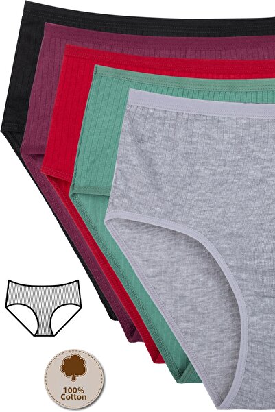 Humaone 100% pamut 5 részes magas derekú női bugyi Bt2-b6