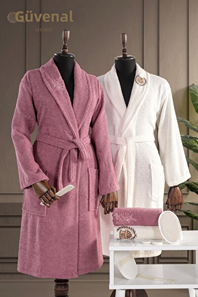 Güvenal Silk 10 Piece Embroidered Bathrobe Set |   Bathrobe Set |   Dowry Set |   Towel |   Towel & Towel Set