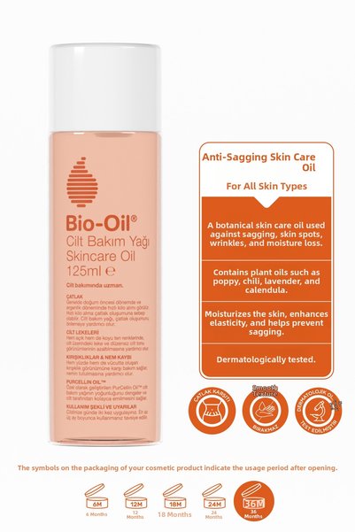 Bio-Oil زيت العناية بالبشرة المضاد للخطوط التمثيلية والمرطب 125 مل (عبوة من 3 قطع)