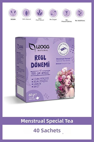Leogg Natural شاي طبيعي وعشبي 100% للاسترخاء أثناء فترة الحيض