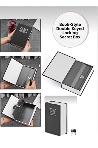 Mi-ÇA HOME خزنة مخفية بمفتاح مزدوج وقابلة للقفل / كلمة، صندوق أمان فولاذي مضا...
