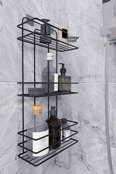 Corelle Kitchen Suport pentru șampon, raft pentru duș, negru
