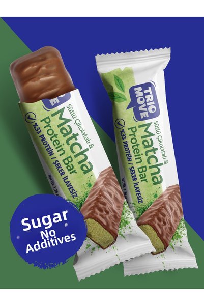 TrioMove 50 Grams Protein Bar - Matcha 33% Protein, 50 g X 9 Pieces Trio Move
