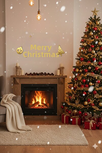 Deniz Party Store Anul Nou - Anul Nou Marry Christmas Caligrafie scrisă Aur