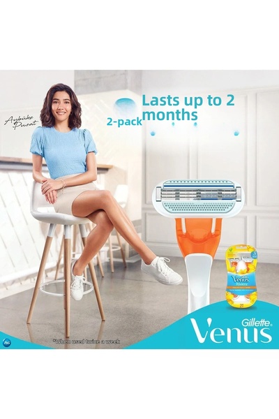 Gillette Venus Riviera 2 Pack Refill 8 Pack X 3 Pieces