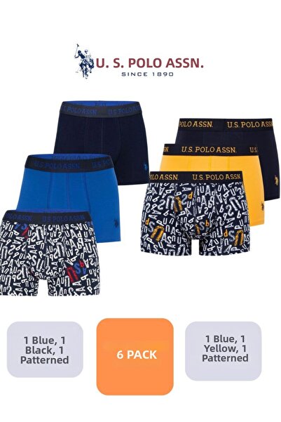 U.S. Polo Assn. Мъжки боксерски комплект - 6 кулинарни концепции - 95% памук,...