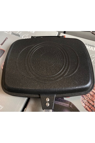 Schafer 34 Cm Double Sided Double Grill Pan - Detachable Twin Fish Pan and Steaming Chicken