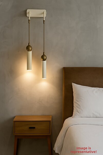 Bozyaka Aydınlatma شمعدان حائط معدني مزدوج اللون من سبارج، طلاء كريمي وعتيق (يشمل لمبات LED بإضاءة النهار!!!)