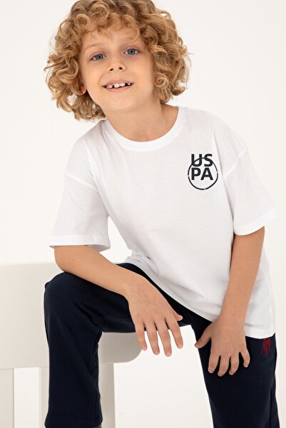 U.S. Polo Assn. Tricou alb pentru băiat 50298981 -VR013