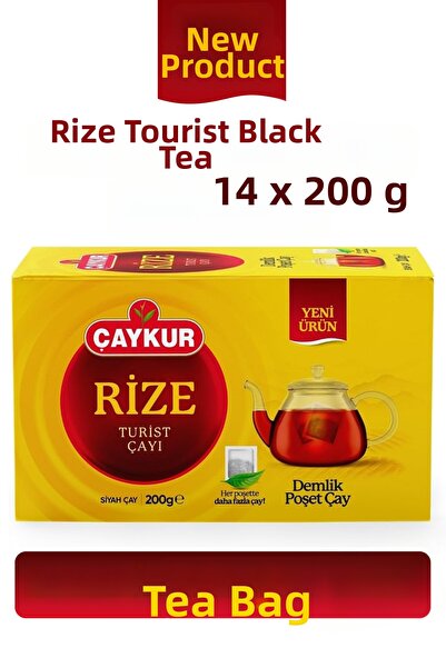 Çaykur أكياس شاي ريز توريست سوداء 200 جرام 14 قطعة