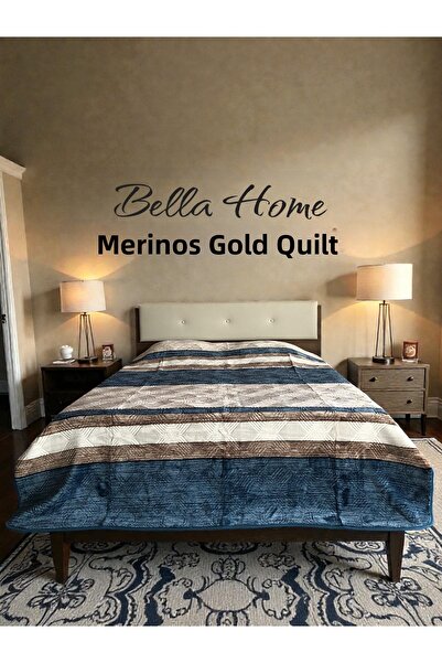 Bella Home Pătură dublă groasă de aur, 4,5 kg - 200x240 - ASTER VİZON cu sac original din PVC