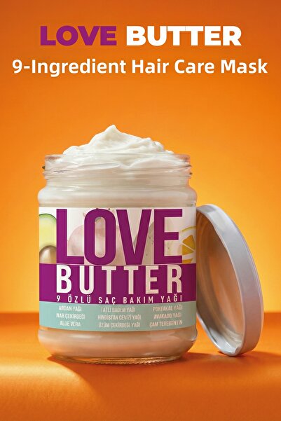 LOVE BUTTER 9 خلاصة زيت العناية بالشعر قناع مغذي ومقوي للشعر