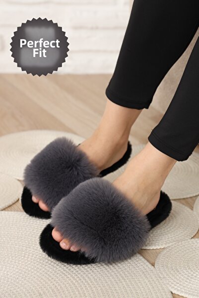 olgun slipper Papuci de casă flexibili și eleganti cu blană