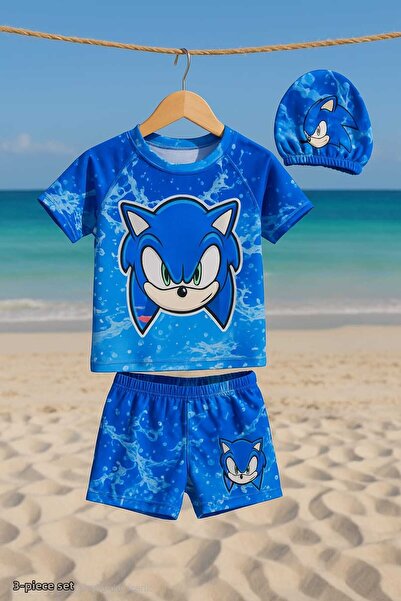 RONYPONY Σετ Τριών Τεμαχίων Αγορικό Μαγιό με Μπόνε