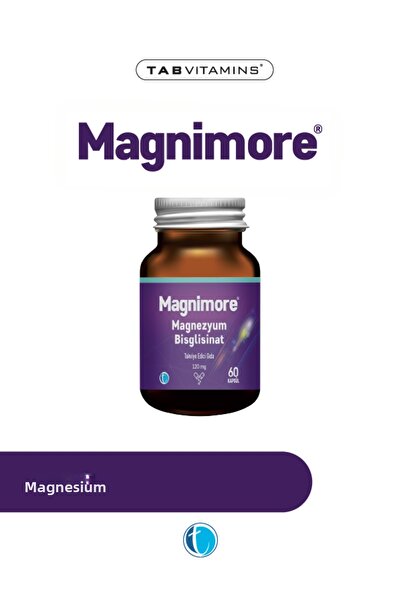 Magnimore Magnesium Bisglycinate 60 Herbal Capsules 120 Mg