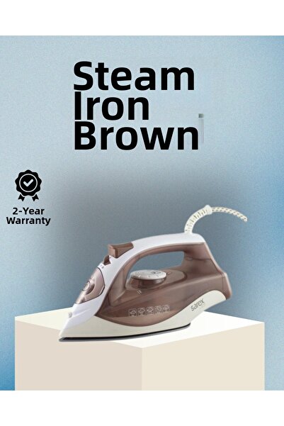Epilons 2200 Watt Steam Iron Brown Ceramic Soleplate Shock Steam