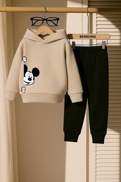BENROMA Comic Book Character Printed 3 Thread Children's Tracksuit Set