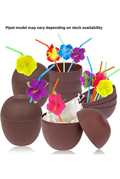 My Reality Fashion Coconut Glass with Straw