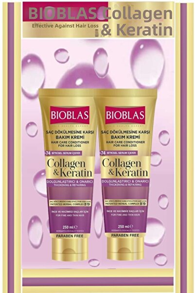 Bioblas كريم العناية بالكولاجين والكيراتين ضد تساقط الشعر 250 مل