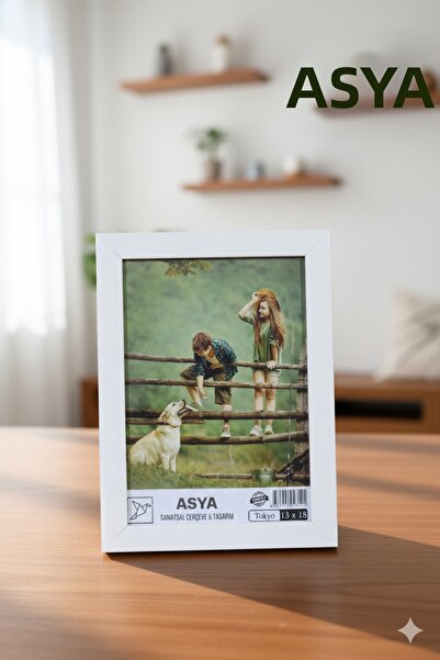 Asya Çerçeve Decorative Tokyo 13X18 White Plastic Photo Frame with Glass and ...