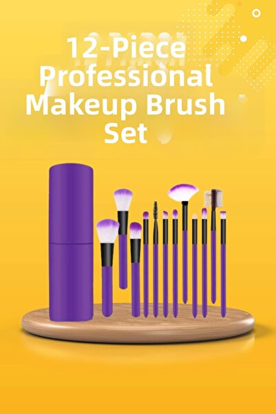 My Reality Fashion 12 Pieces Makeup Brush Soft Bristled Professional Brushes ...
