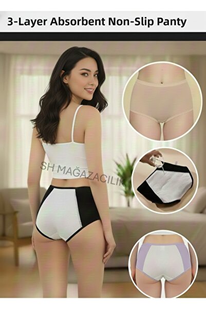 Sh Mağazacılık Chiloți menstruali NoLeak, 3 bucăți, rezistenti la scurgeri, p...