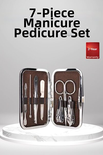 ZERO LAND Spt-Gld 7 Piece Manicure Pedicure Set Hand and Foot Care with Bag (...