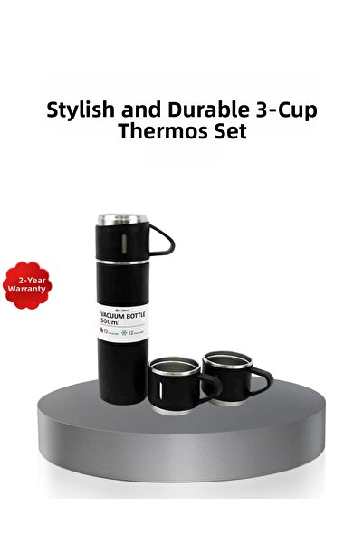 Epilons 500 ml Stainless Steel Thermos Set – Leak-Proof, Vacuum-Sealed, Heat-...
