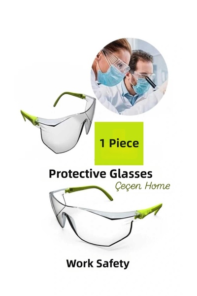 ÇEÇEN HOME (قطعة واحدة) نظارات حماية للسلامة في العمل، نظارات مختبرية، نظارات...