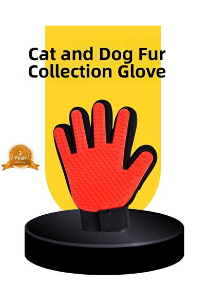 Epilons Hair collection glove for cats and dogs - soft silicone massage glove...